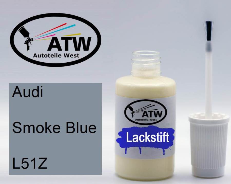 Audi, Smoke Blue, L51Z: 20ml Lackstift, von ATW Autoteile West.